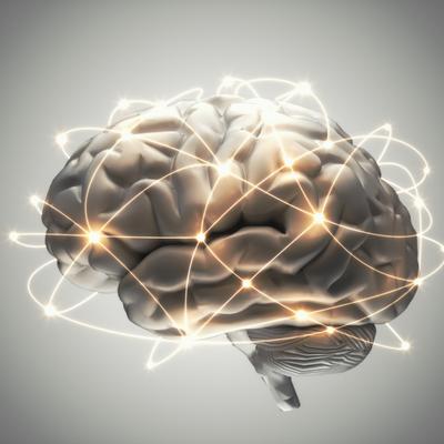 Cerveau et connexion neuronales Lumineuses