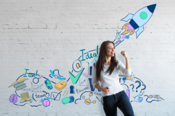 une jeune femme en confiance